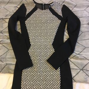 Patterned body con dress